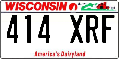 WI license plate 414XRF