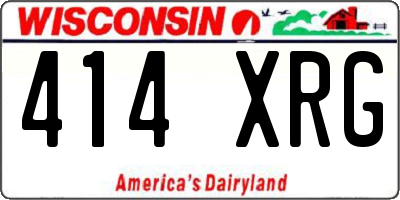 WI license plate 414XRG