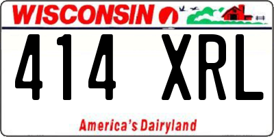 WI license plate 414XRL