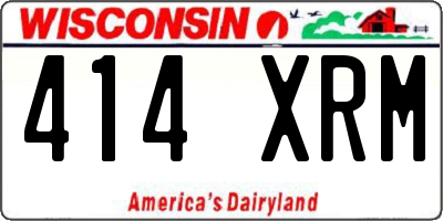 WI license plate 414XRM