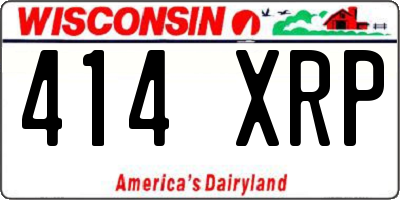 WI license plate 414XRP