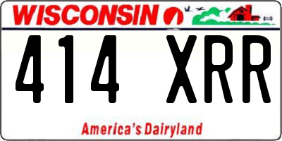 WI license plate 414XRR