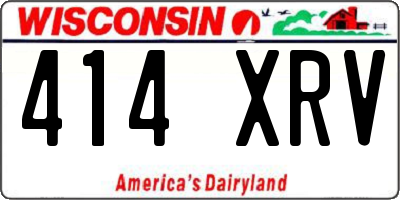 WI license plate 414XRV