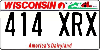 WI license plate 414XRX
