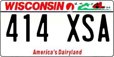 WI license plate 414XSA