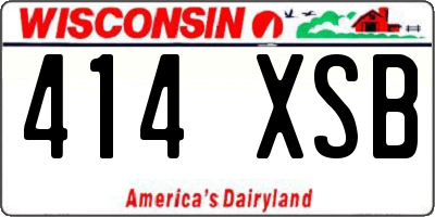 WI license plate 414XSB
