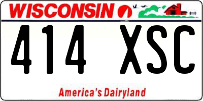 WI license plate 414XSC