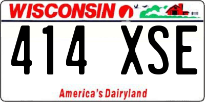 WI license plate 414XSE