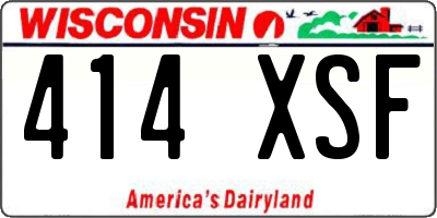 WI license plate 414XSF