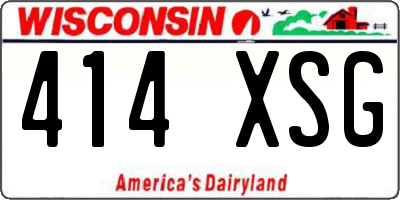 WI license plate 414XSG