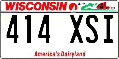 WI license plate 414XSI
