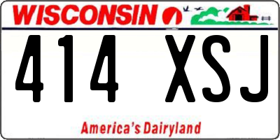 WI license plate 414XSJ