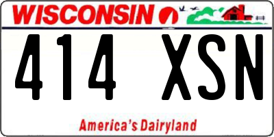 WI license plate 414XSN