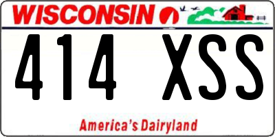 WI license plate 414XSS