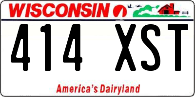 WI license plate 414XST