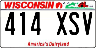 WI license plate 414XSV