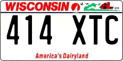 WI license plate 414XTC