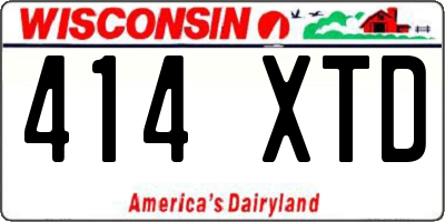 WI license plate 414XTD