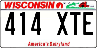 WI license plate 414XTE