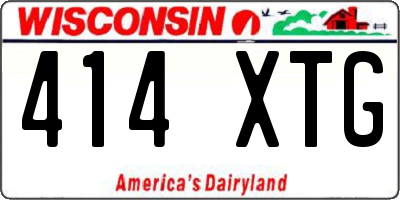 WI license plate 414XTG
