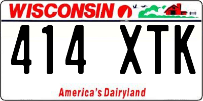 WI license plate 414XTK