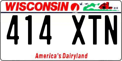 WI license plate 414XTN