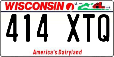 WI license plate 414XTQ