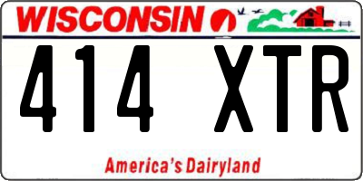 WI license plate 414XTR