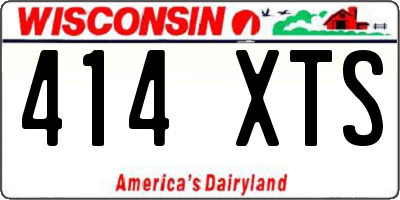 WI license plate 414XTS