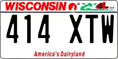 WI license plate 414XTW