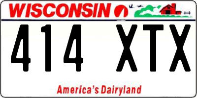 WI license plate 414XTX