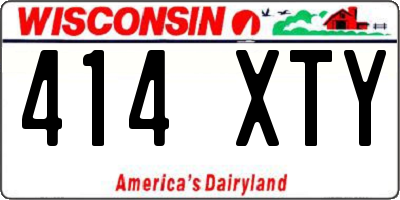 WI license plate 414XTY