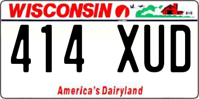 WI license plate 414XUD