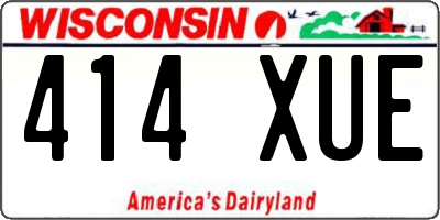 WI license plate 414XUE