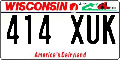 WI license plate 414XUK