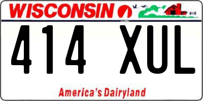 WI license plate 414XUL