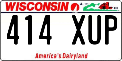 WI license plate 414XUP