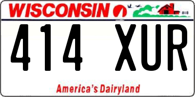 WI license plate 414XUR