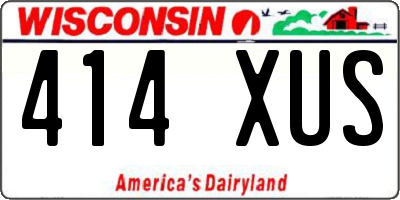 WI license plate 414XUS