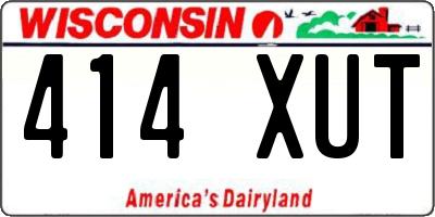 WI license plate 414XUT