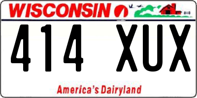 WI license plate 414XUX