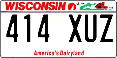 WI license plate 414XUZ