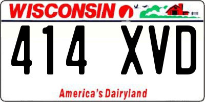 WI license plate 414XVD