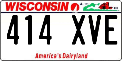 WI license plate 414XVE