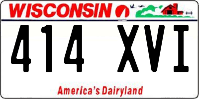 WI license plate 414XVI