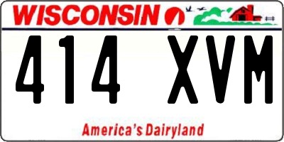 WI license plate 414XVM