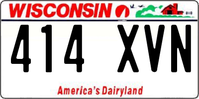 WI license plate 414XVN