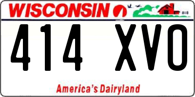 WI license plate 414XVO