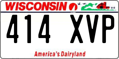 WI license plate 414XVP