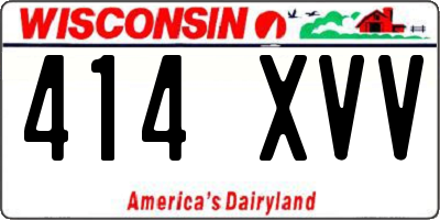 WI license plate 414XVV